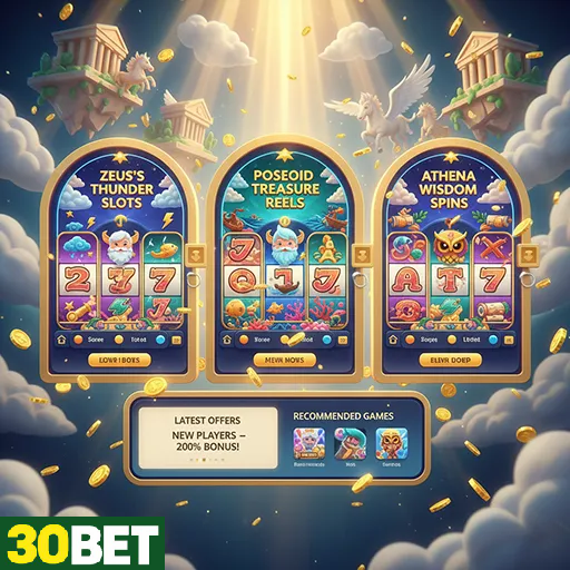 Tela de boas-vindas e lobby de jogos do aplicativo 30bet